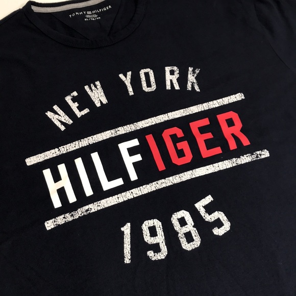 Tommy Hilfiger Size XL Mens T-Shirts Navy Blue Short Sleeves 208-08 - Picture 2 of 10